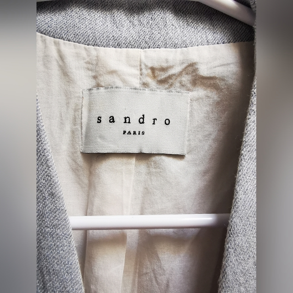 Sandro Paris Blazer Baby Blue size 40  european ptp 19" - Picture 9 of 16